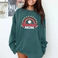 Baseball Mom Rainbow Great Team Mom Premium Comfort Colors Sweatshirt Chalky Mint