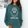 Baseball Mom Smile Face Shirt Varsity Cute Happy Face Women Comfort Colors Sweatshirt Chalky Mint Baseball Mom Smile Face Shirt Varsity Cute Happy Face Women Comfort Colors Sweatshirt Chalky Mint