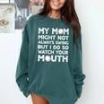 Baseball Mom Swing Watch Mouth Baseball Boy Premium Comfort Colors Sweatshirt Chalky Mint