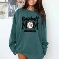 Baseball Mom Varsity Baseball Mama Cute Mother's Day Comfort Colors Sweatshirt Chalky Mint