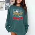 Baseball Moms Bling It & Their Sons Bring It For Women Comfort Colors Sweatshirt Chalky Mint