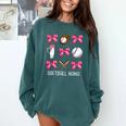 Baseball Nana Era Bows Baseball Mom Women Comfort Colors Sweatshirt Chalky Mint Baseball Nana Era Bows Baseball Mom Women Comfort Colors Sweatshirt Chalky Mint