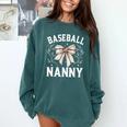 Baseball Nanny Baseball Coquette Bow Comfort Colors Sweatshirt Chalky Mint Baseball Nanny Baseball Coquette Bow Comfort Colors Sweatshirt Chalky Mint