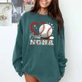 Baseball Nona Family Matching Cute Baseball Lover Comfort Colors Sweatshirt Chalky Mint