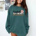 Baseball Nonni Women BallPark Nonni Baseball Mom Comfort Colors Sweatshirt Chalky Mint