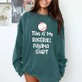 This Is My Baseball Pajama Shirt For Players Teens Boys Girl Comfort Colors Sweatshirt Chalky Mint