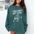 Baseball Player Catcher Thou Shalt Not Steal Coach Baseball Comfort Colors Sweatshirt Chalky Mint Baseball Player Catcher Thou Shalt Not Steal Coach Baseball Comfort Colors Sweatshirt Chalky Mint