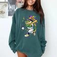 Baseball Player Mardi Gras Alligator Carnival Costume Beads Comfort Colors Sweatshirt Chalky Mint Baseball Player Mardi Gras Alligator Carnival Costume Beads Comfort Colors Sweatshirt Chalky Mint