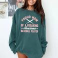 Baseball Player Pitcher Catcher Baseball Mom Mother Comfort Colors Sweatshirt Chalky Mint