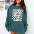 Baseball Sister Comfort Colors Sweatshirt Chalky Mint