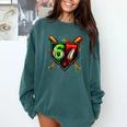 Baseball Six Seven 67 Meme Ice Cream Drip Xmas Women Men Comfort Colors Sweatshirt Chalky Mint