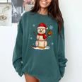 Baseball Snowman Merry Christmas Holiday Sports Xmas Pajamas Comfort Colors Sweatshirt Chalky Mint
