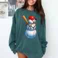 Baseball Snowman Merry Christmas Xmas Pajamas Men Women Kids Comfort Colors Sweatshirt Chalky Mint Baseball Snowman Merry Christmas Xmas Pajamas Men Women Kids Comfort Colors Sweatshirt Chalky Mint