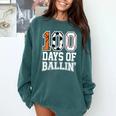 Baseball Soccer Basketball 100 Days Of School Comfort Colors Sweatshirt Chalky Mint