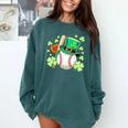 Baseball St Patricks Day Lucky Baseball Player Shamrock Comfort Colors Sweatshirt Chalky Mint Baseball St Patricks Day Lucky Baseball Player Shamrock Comfort Colors Sweatshirt Chalky Mint
