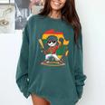 Baseball History Month For Boys Comfort Colors Sweatshirt Chalky Mint