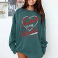 Baseball Is My Valentine Coach Player Lovers Cool Sport Love Comfort Colors Sweatshirt Chalky Mint