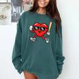 Baseball Valentines Day Heart Boys Sports Love Comfort Colors Sweatshirt Chalky Mint Baseball Valentines Day Heart Boys Sports Love Comfort Colors Sweatshirt Chalky Mint