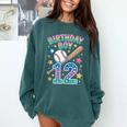Birthday Boy 12th Birthday Baseball Comfort Colors Sweatshirt Chalky Mint