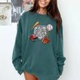 My Boy Might Not Always Swing Baseball Mom Premium Comfort Colors Sweatshirt Chalky Mint