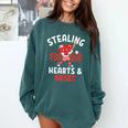 Boys Baseball Valentines Day Stealing Hearts Valentine Kids Comfort Colors Sweatshirt Chalky Mint Boys Baseball Valentines Day Stealing Hearts Valentine Kids Comfort Colors Sweatshirt Chalky Mint
