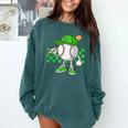 Boys St Patricks Day Baseball Player Pitcher Coach Kids Comfort Colors Sweatshirt Chalky Mint Boys St Patricks Day Baseball Player Pitcher Coach Kids Comfort Colors Sweatshirt Chalky Mint