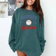 Brother Of Rookie 1st Birthday Baseball Boy Family Matching Comfort Colors Sweatshirt Chalky Mint