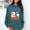 Bruh It's My 2nd Birthday Boy Baseball Themed Party Comfort Colors Sweatshirt Chalky Mint Bruh It's My 2nd Birthday Boy Baseball Themed Party Comfort Colors Sweatshirt Chalky Mint