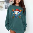 Christmas Baseball Drip For Boys Kids Ice Cream Drip Comfort Colors Sweatshirt Chalky Mint Christmas Baseball Drip For Boys Kids Ice Cream Drip Comfort Colors Sweatshirt Chalky Mint