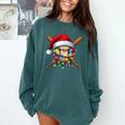 Christmas Baseball Pajama Santa For Men Boys Girls Kids Xmas Comfort Colors Sweatshirt Chalky Mint Christmas Baseball Pajama Santa For Men Boys Girls Kids Xmas Comfort Colors Sweatshirt Chalky Mint