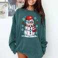Christmas Baseball Snowman Xmas Pajamas Women Men Boys Comfort Colors Sweatshirt Chalky Mint Christmas Baseball Snowman Xmas Pajamas Women Men Boys Comfort Colors Sweatshirt Chalky Mint