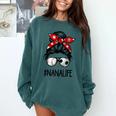 Classy Nana Life Soccer Messy Bun Baseball Mother's Day Comfort Colors Sweatshirt Chalky Mint Classy Nana Life Soccer Messy Bun Baseball Mother's Day Comfort Colors Sweatshirt Chalky Mint