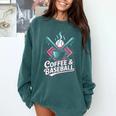 Coffee And Baseball Baseball Player Comfort Colors Sweatshirt Chalky Mint Coffee And Baseball Baseball Player Comfort Colors Sweatshirt Chalky Mint