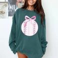 Coquette Baseball Mom Pink Bow Baseball Mama Comfort Colors Sweatshirt Chalky Mint Coquette Baseball Mom Pink Bow Baseball Mama Comfort Colors Sweatshirt Chalky Mint