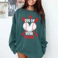 Cute Baseball Mom Out Of Your League Mommy Sports Players Comfort Colors Sweatshirt Chalky Mint