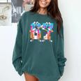 Dabbing Baseball Ice Cream Drip Number 67 Birthday Party Comfort Colors Sweatshirt Chalky Mint