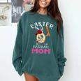 Dabbing Easter Baseball Mom Mother's Day Bunny Sunday Egg Comfort Colors Sweatshirt Chalky Mint