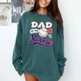 Dad Rookie Of Year 1st Birthday Baseball Theme Matching Comfort Colors Sweatshirt Chalky Mint