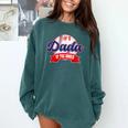 Dada Rookie Of Year 1st Birthday Baseball Theme Matching Comfort Colors Sweatshirt Chalky Mint
