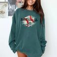 Distressed Baseball Mom Comfort Colors Sweatshirt Chalky Mint