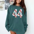 Distressed Baseball Number 44 Jersey Uniform Player Fan Comfort Colors Sweatshirt Chalky Mint