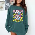 Drip Baseball Boy Youth Kid Ice Cream Dripping Baseball Bruh Comfort Colors Sweatshirt Chalky Mint