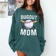 Dugout Mom Baseball Mommy Baseball Mother's Day Comfort Colors Sweatshirt Chalky Mint