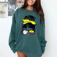Ecuador Baseball Mom Ecuadorian Baseball Girl Comfort Colors Sweatshirt Chalky Mint