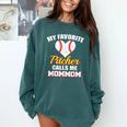 My Favorite Pitcher Calls Me MomMom Pitcher Baseball Mom Mom Comfort Colors Sweatshirt Chalky Mint