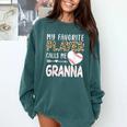 My Favorite Player Calls Me Granna Baseball Leopard Comfort Colors Sweatshirt Chalky Mint My Favorite Player Calls Me Granna Baseball Leopard Comfort Colors Sweatshirt Chalky Mint