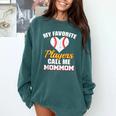 My Favorite Players Call Me MomMom Baseball Mom Mom Comfort Colors Sweatshirt Chalky Mint