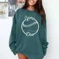 Game Day Baseball Mom Comfort Colors Sweatshirt Chalky Mint