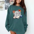 My Girl Might Not Always Swing But I Do Baseball Mom Mama Comfort Colors Sweatshirt Chalky Mint