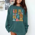 Groovy In My Baseball Mom Era Softball Game Day Comfort Colors Sweatshirt Chalky Mint